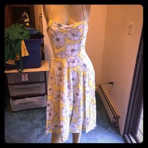ooak rare betsey johnson yellow sample dress sz 4