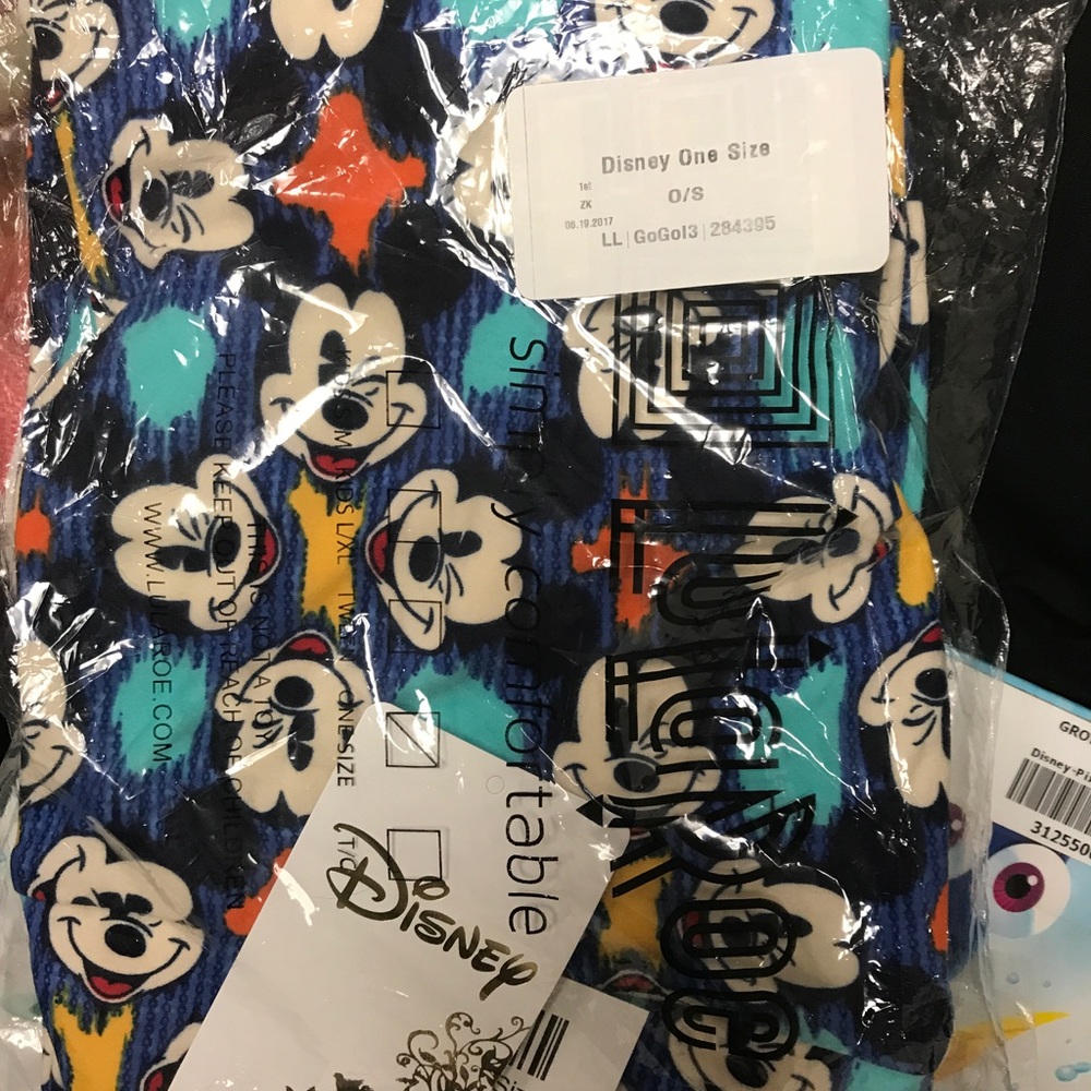 Lularoe Disney leggings. Os.  Mickey. Nwt