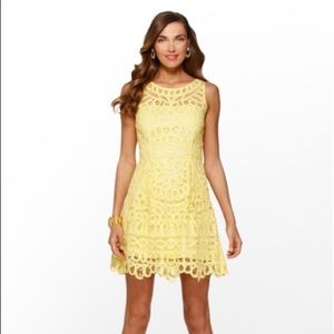 Lilly Pulitzer Yellow Lace Dress