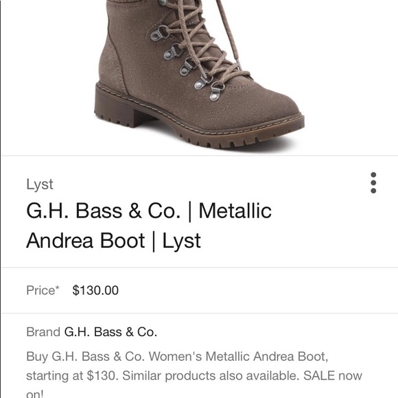 Bass Glamour Combat Boots. NWT Size 6 - Picture 7 of 8