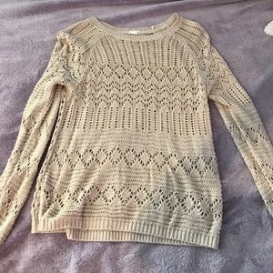WOMENS XS BEIGE THIN SWEATER