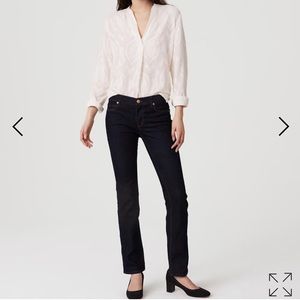 LOFT Modern Straight Dark Wash Jeans