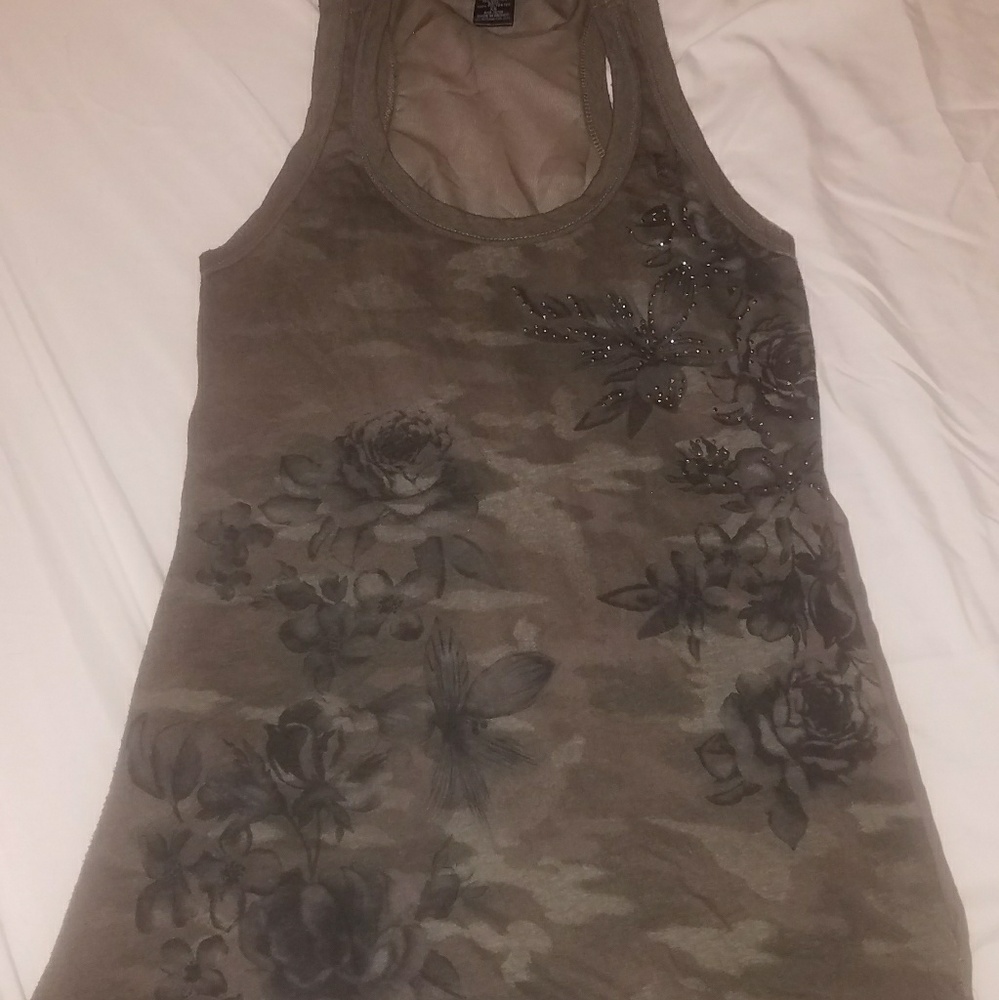Wet seal army green top
