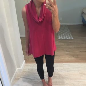 Cowl neck thin sweater tank