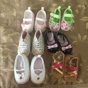 Lot of 3-6month baby girl shoes