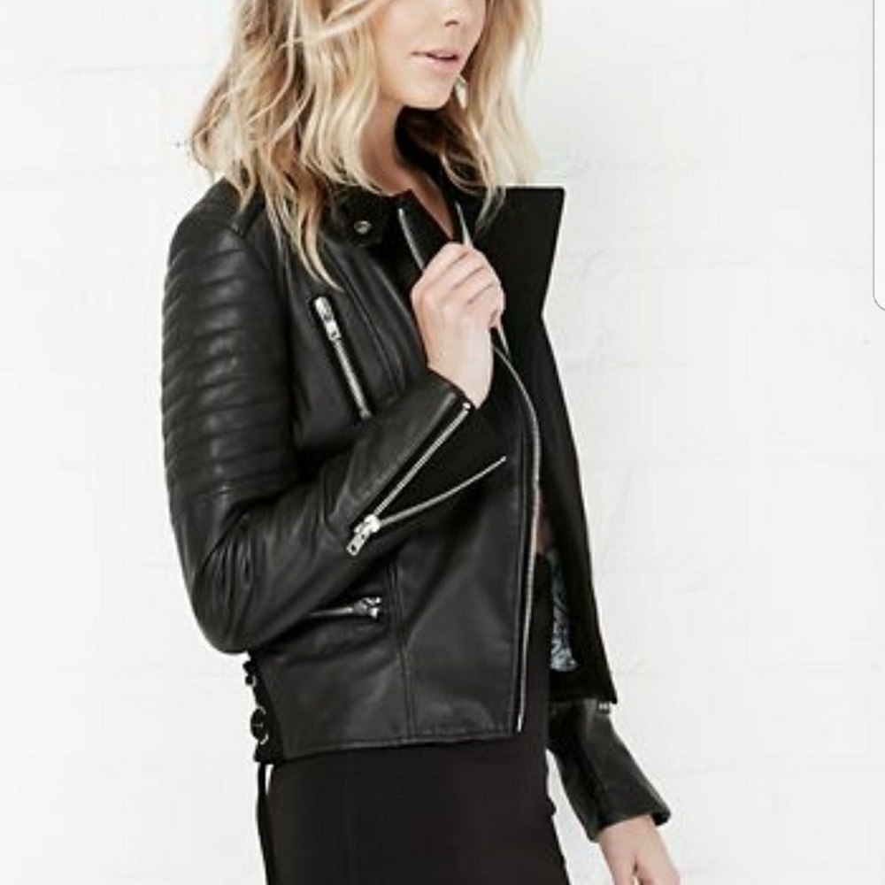 Maison Scotch Biker Leather Jacket