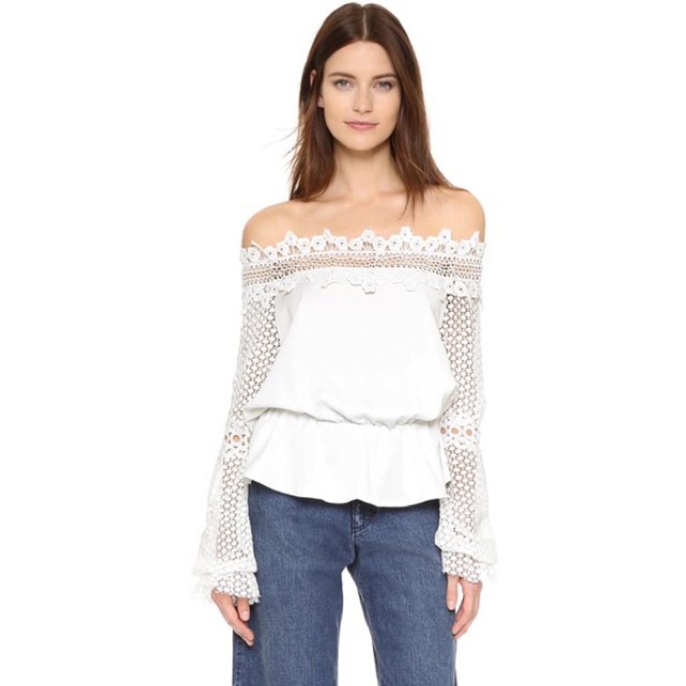 NWT Style Mafia - Lace Off the Shoulder Top