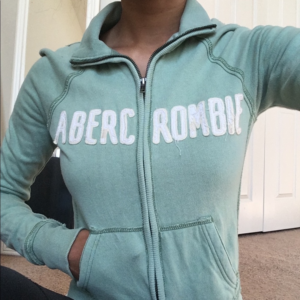 Abercrombie and Fitch Green Sweatshirt