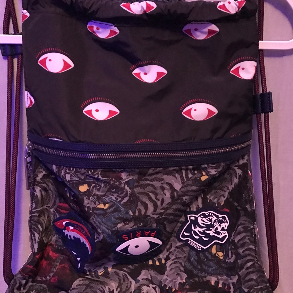 Kenzo 'Flying Tiger' Drawstring Bag