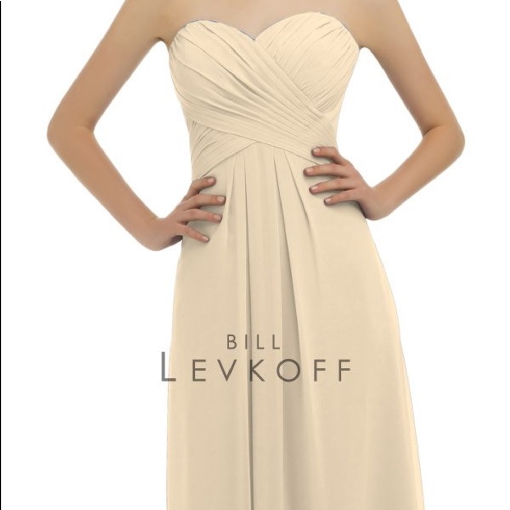 Bill Levkoff Bridesmaid Dress style 329 champagne