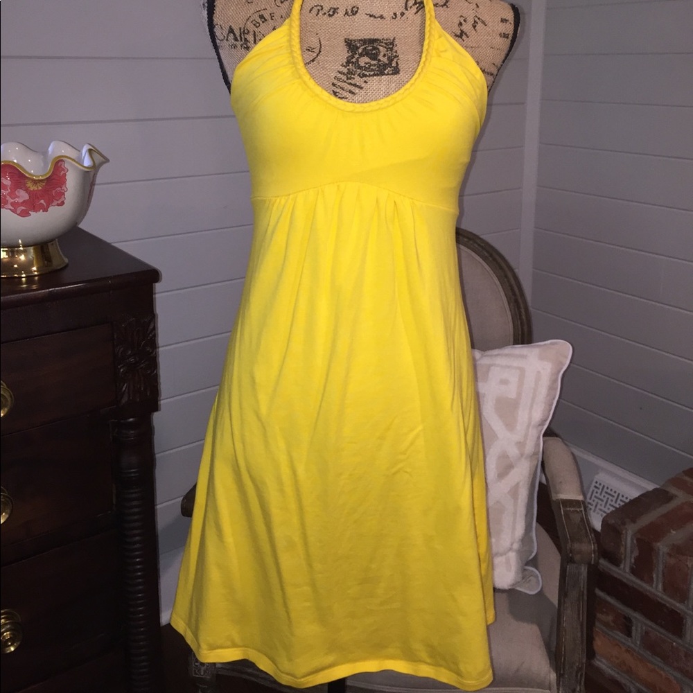 EUC Victoria's Secret Yellow Halter Dress Sz XS