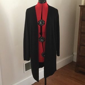 Black Liz Claiborne long cardigan topper