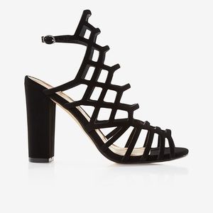Caged Thick Heeled Sandals