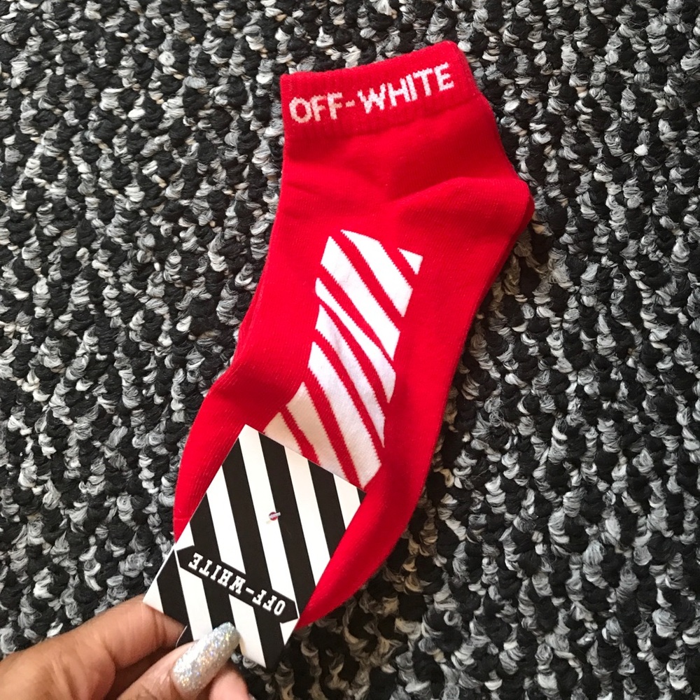 Authentic Off White Ankle Socks
