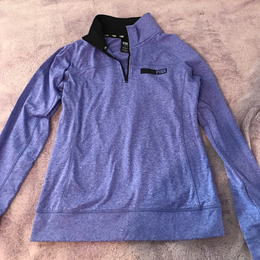 VS PINK SPORT XS QUARTER ZIP IN PURPLE