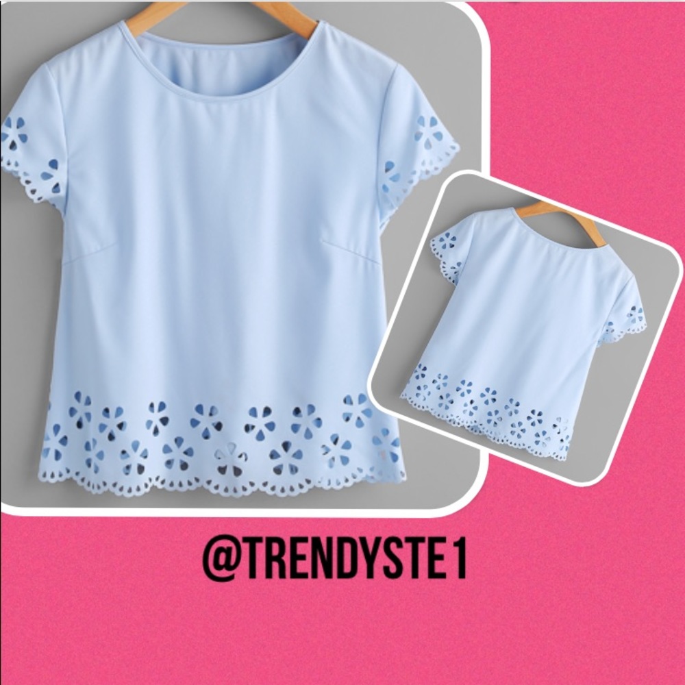Baby blue blouse