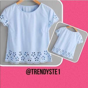 Baby blue blouse