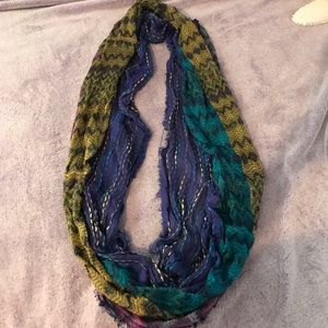 Multicolored infinity scarf