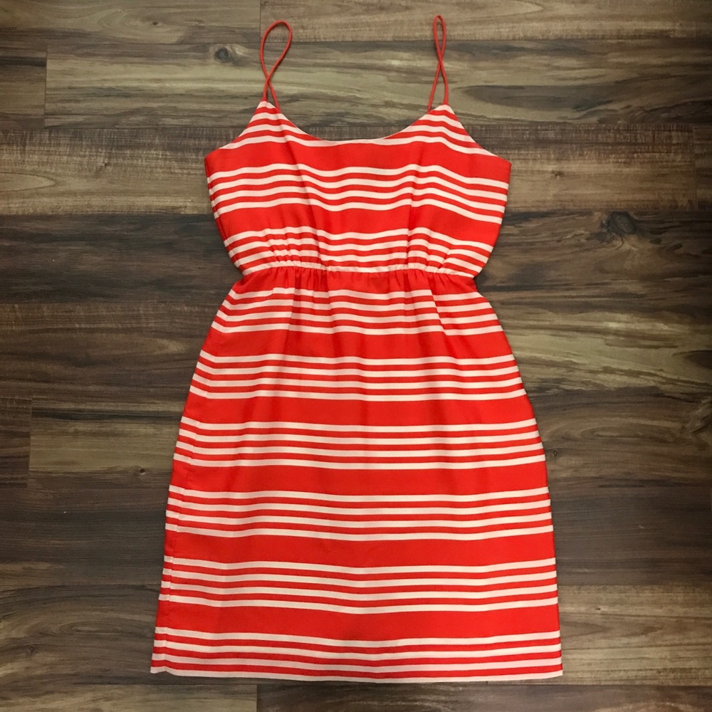 J. Crew Striped Blouson Tank Dress