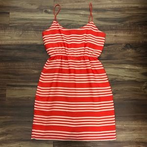 J. Crew Striped Blouson Tank Dress