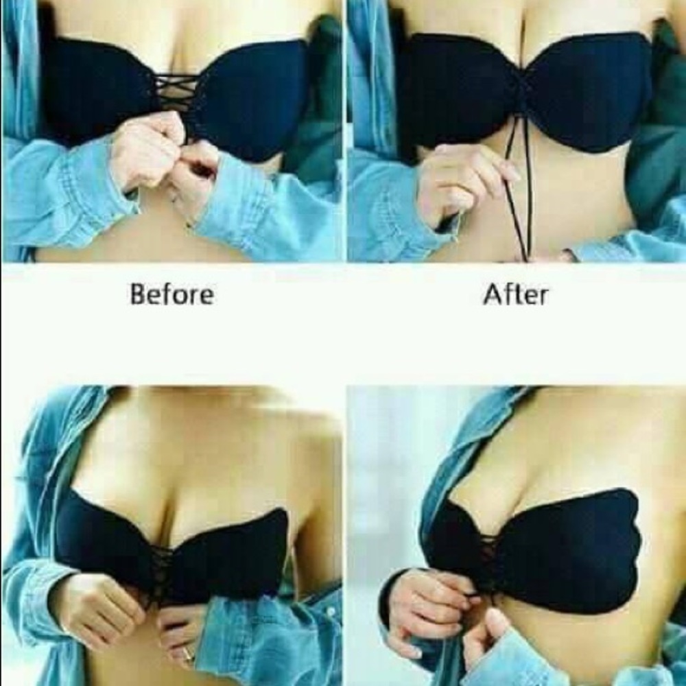 1 DAY SALE! Black Adhesive strapless bra - Picture 4 of 4