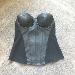 Guess leather bustier top