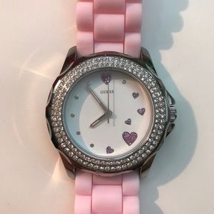 Guess Crystal Heart Watch