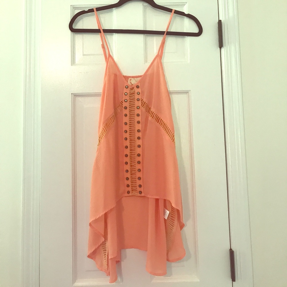 Flowy peachy top