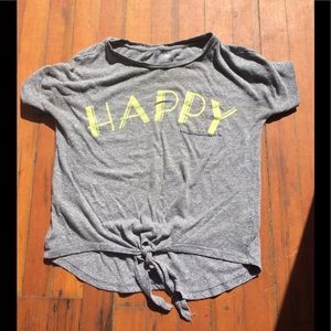 Grey "happy" t-shirt