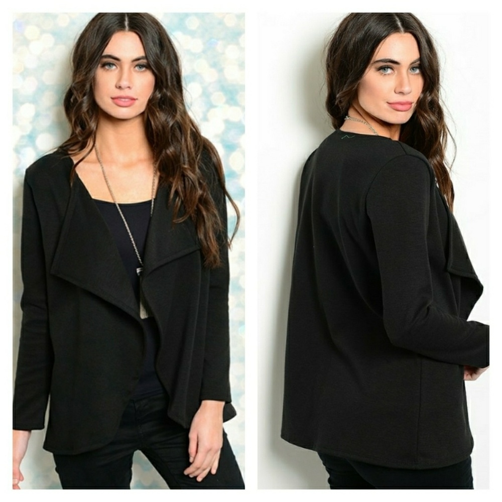 👟GONE 7/30👟 Black▪Open▪Front▪Cardigan - Picture 2 of 3