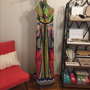 Flying Tomatoes Maxi Halter Dress Size Small