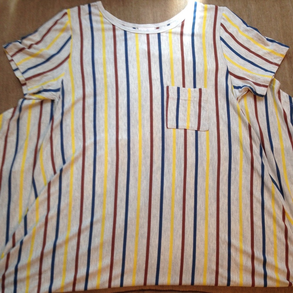 Vertically Striped Lularoe Carly Dress- XS