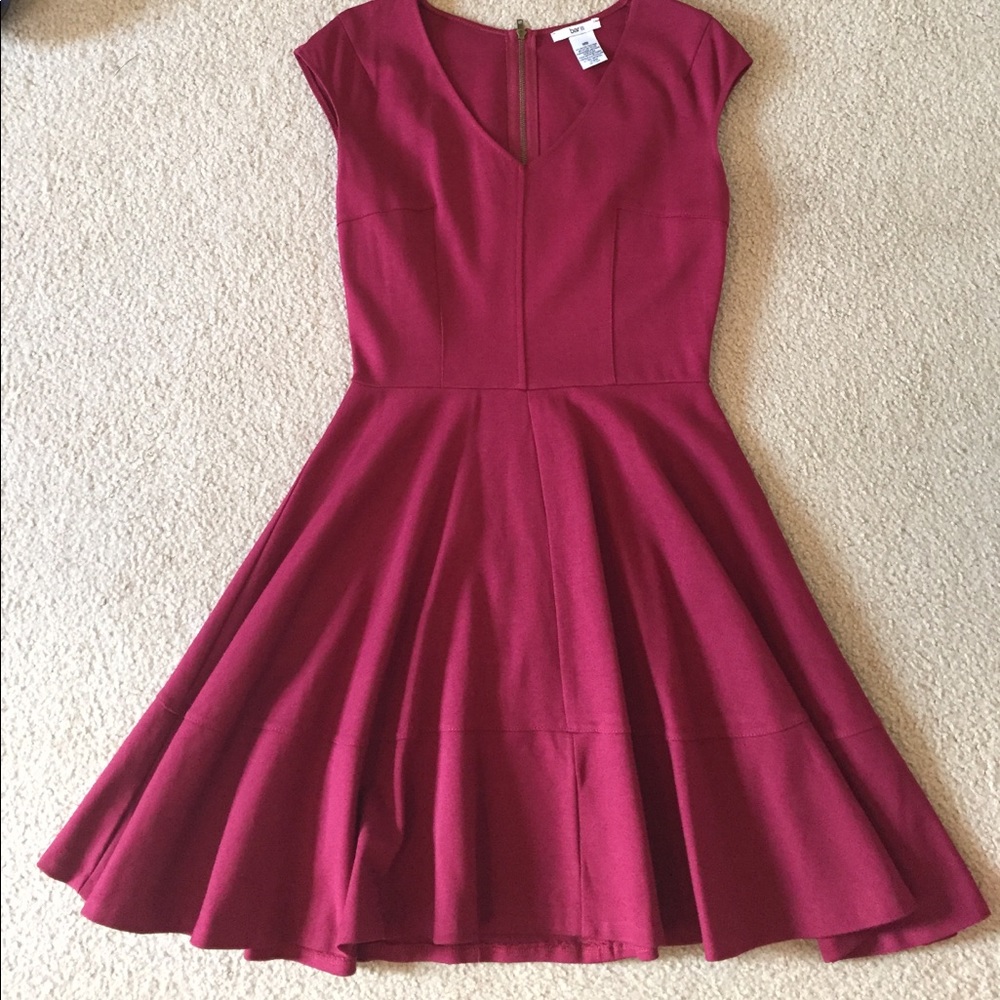 Wine red dress