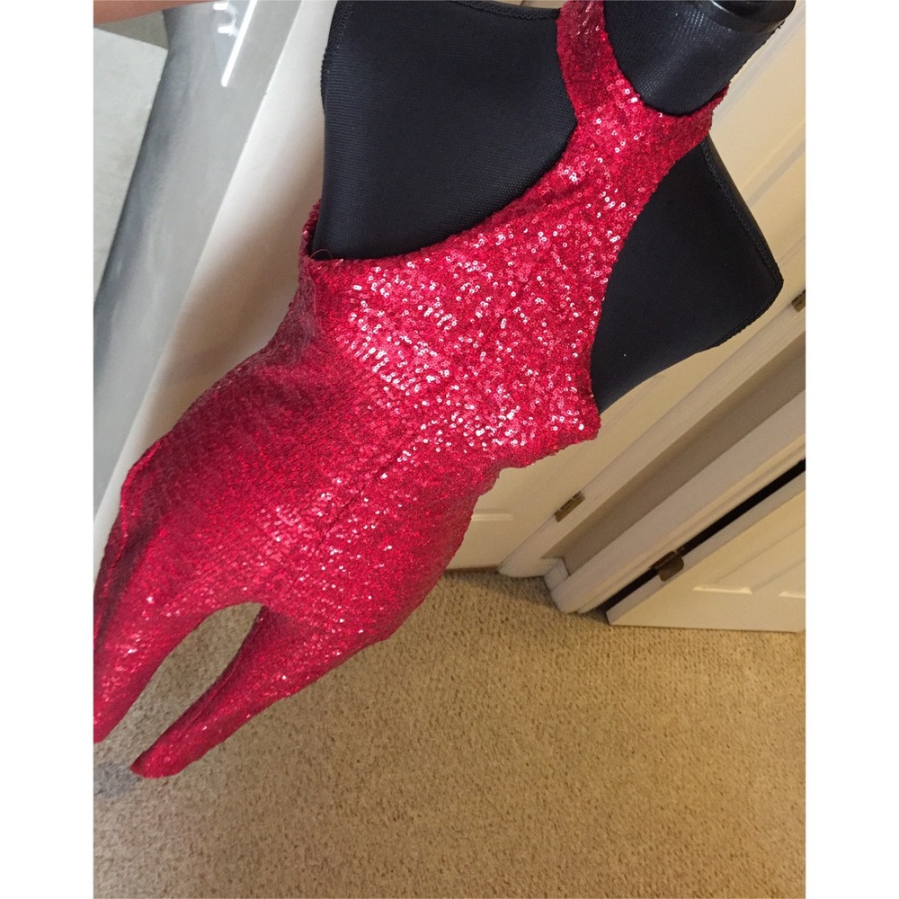 Red Hot Sexy Sequence Jumpsuit