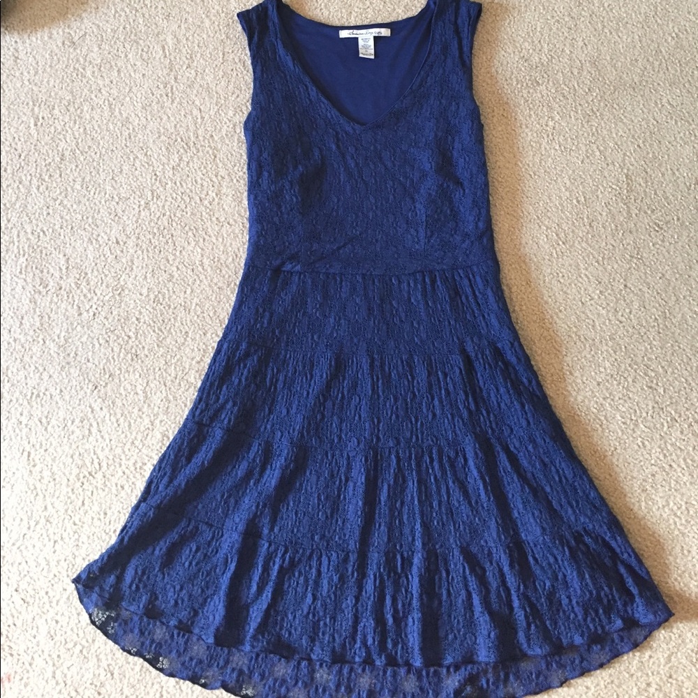 Navy blue lace dress
