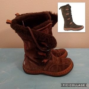 North face size 7 Abby boot leather/fur brown