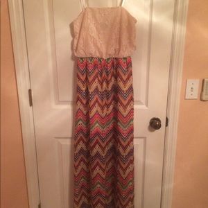 Strapless maxi dress