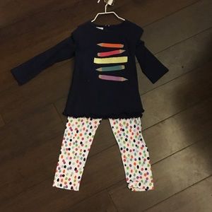 Crayon printed top and pants