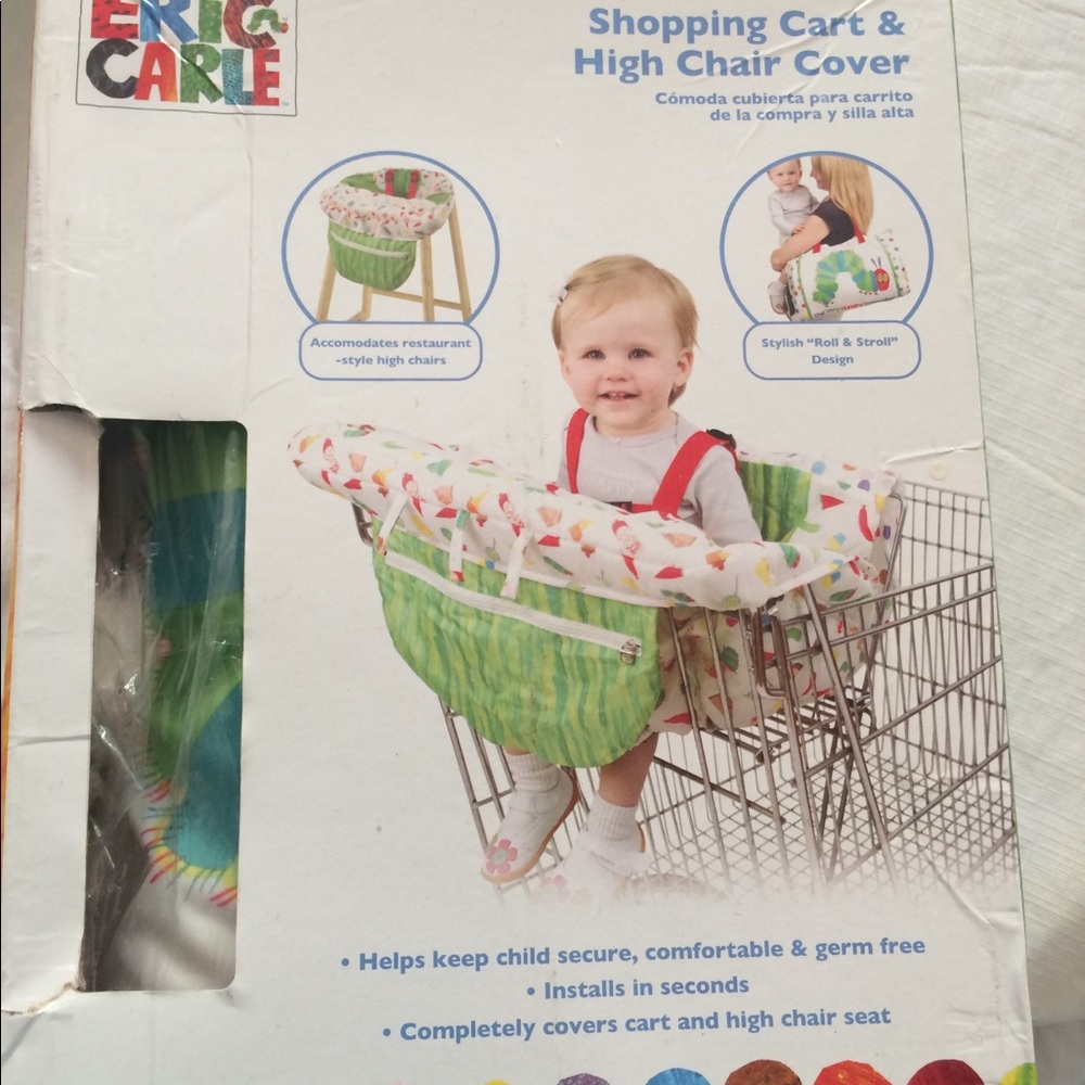 Shopping cart high chair cover