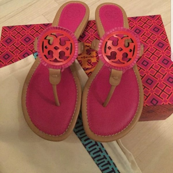 Tory Burch Shoes - Tory Burch Miller Fringe Hibiscus Sandal