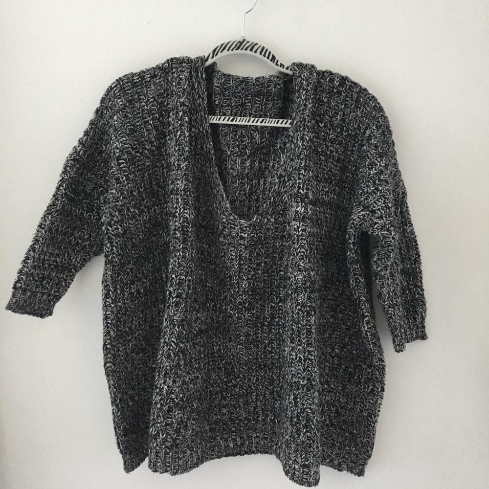 Over-sized knit sweater