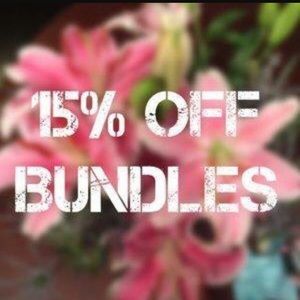 Get 15% of 2 or more items when bundle!