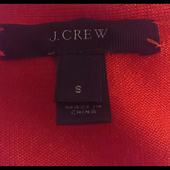 J Crew Classic Long Merino Cardigan Papaya - Picture 3 of 6
