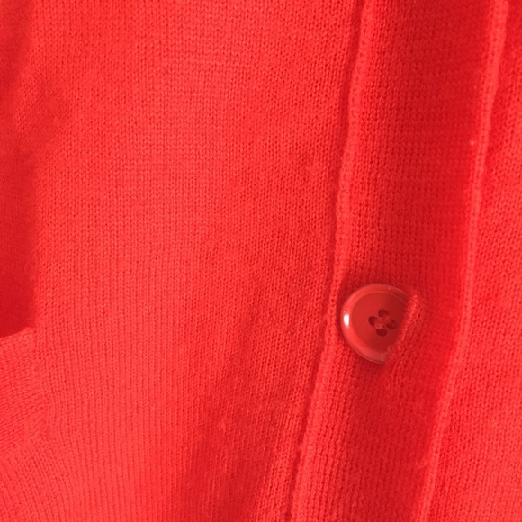 J Crew Classic Long Merino Cardigan Papaya - Picture 5 of 6