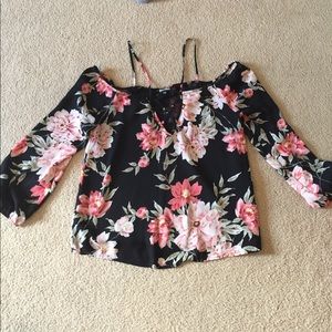 Off the shoulder floral blouse