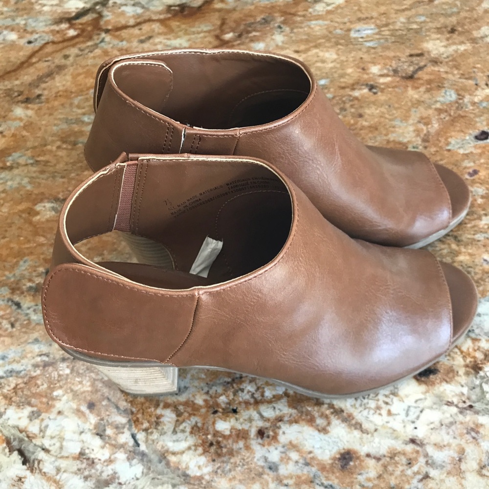 Open toe booties
