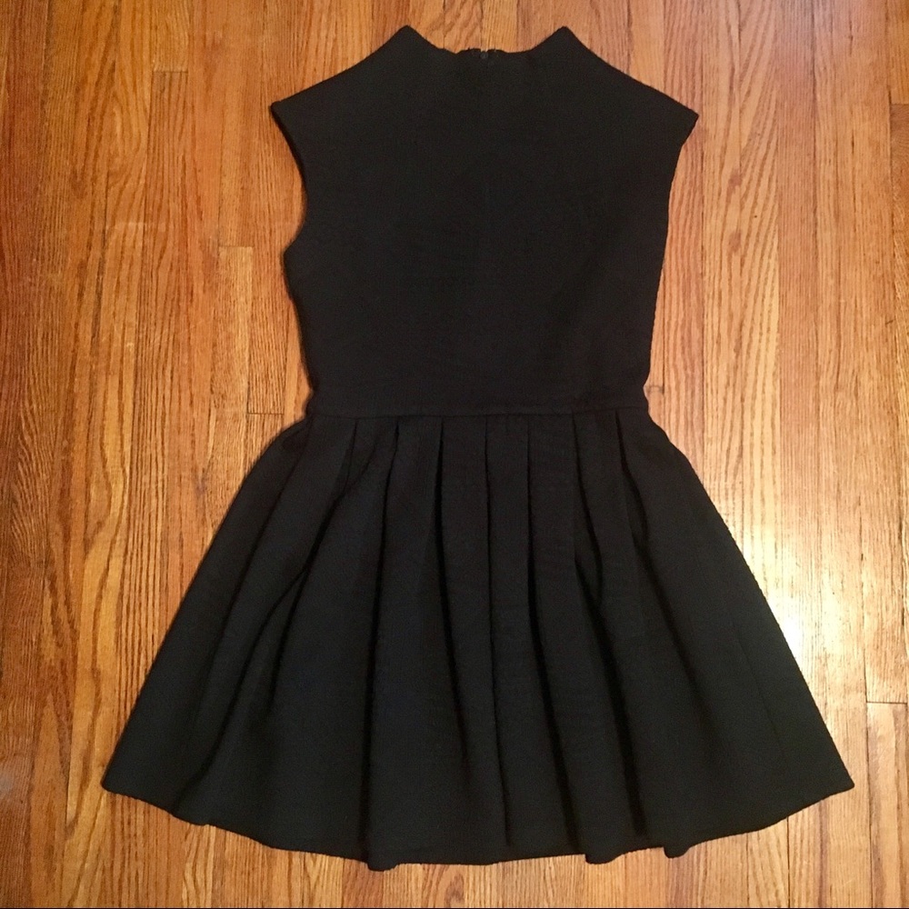 Opening Ceremony black pleated mini dress Sz S