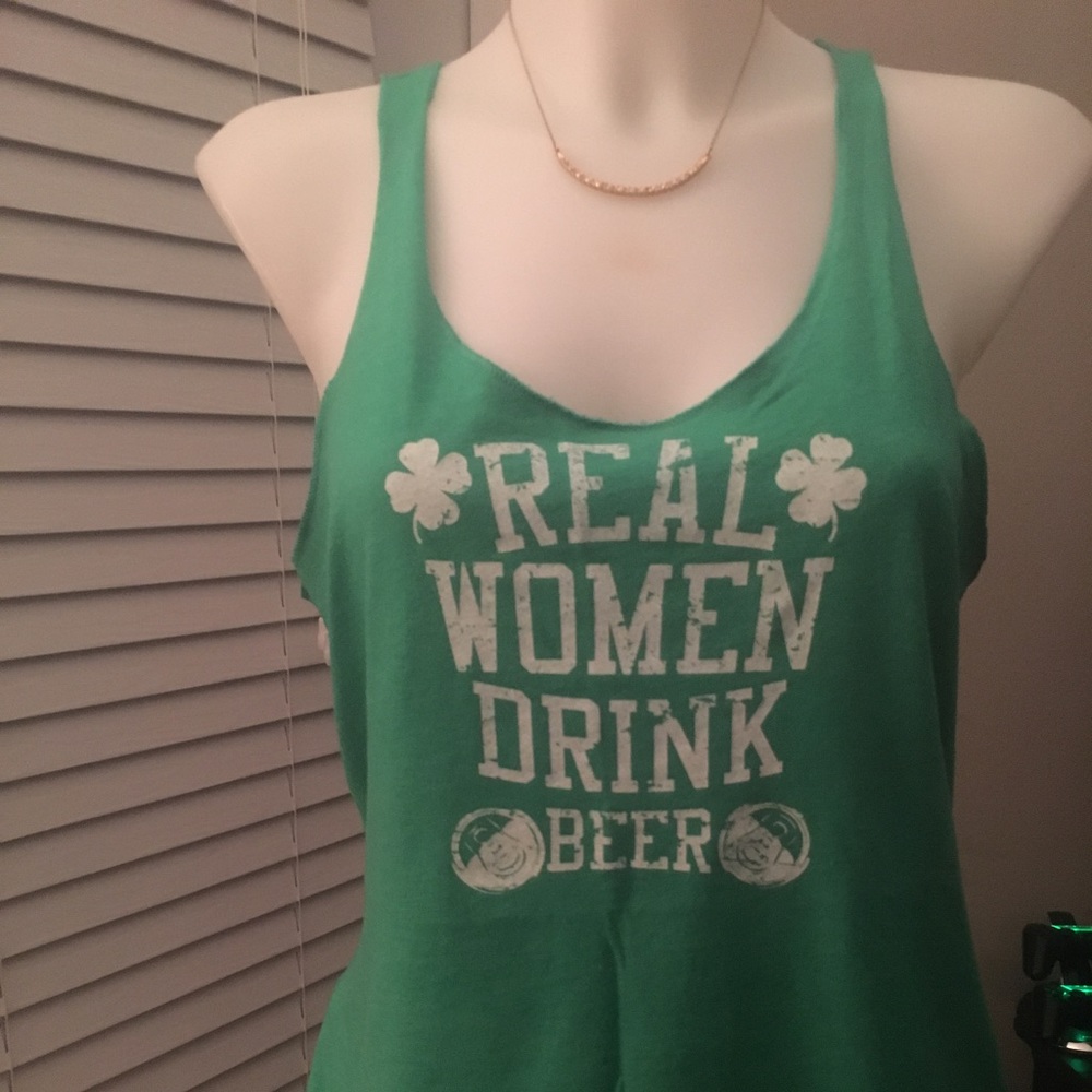 Green Hawaiian tank top