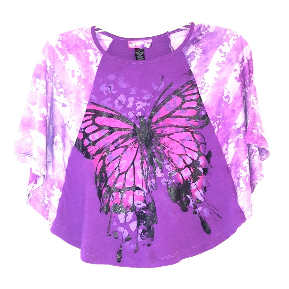 Girls butterfly croptop shirt