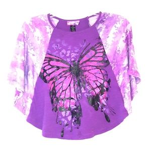 Girls butterfly croptop shirt